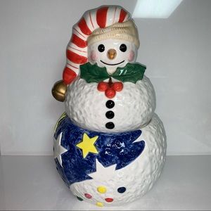 VTG Epoch Noritake Mr Snowman Cookie Jar